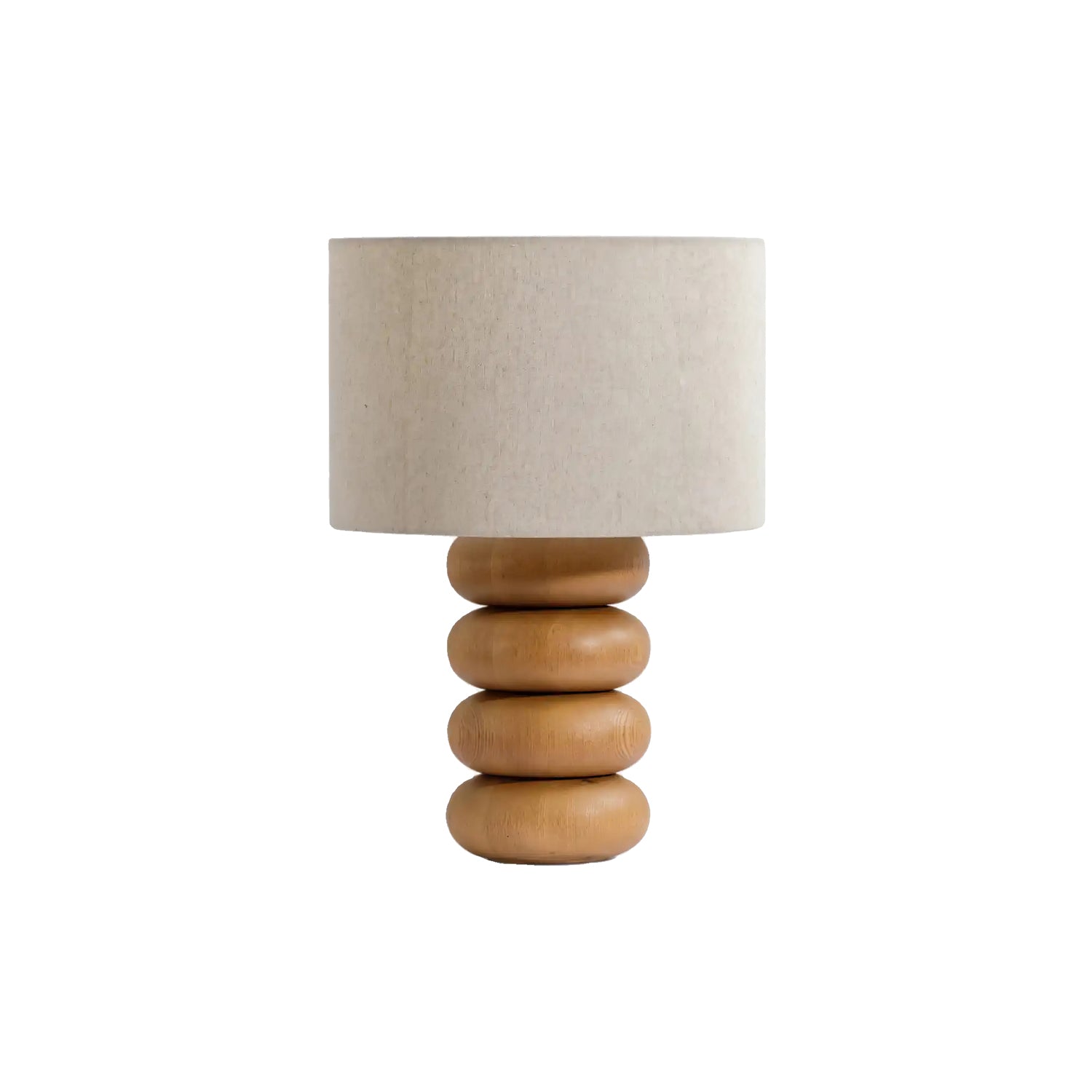 Lild Wood Fabric Table Lamp-Neutral Decor