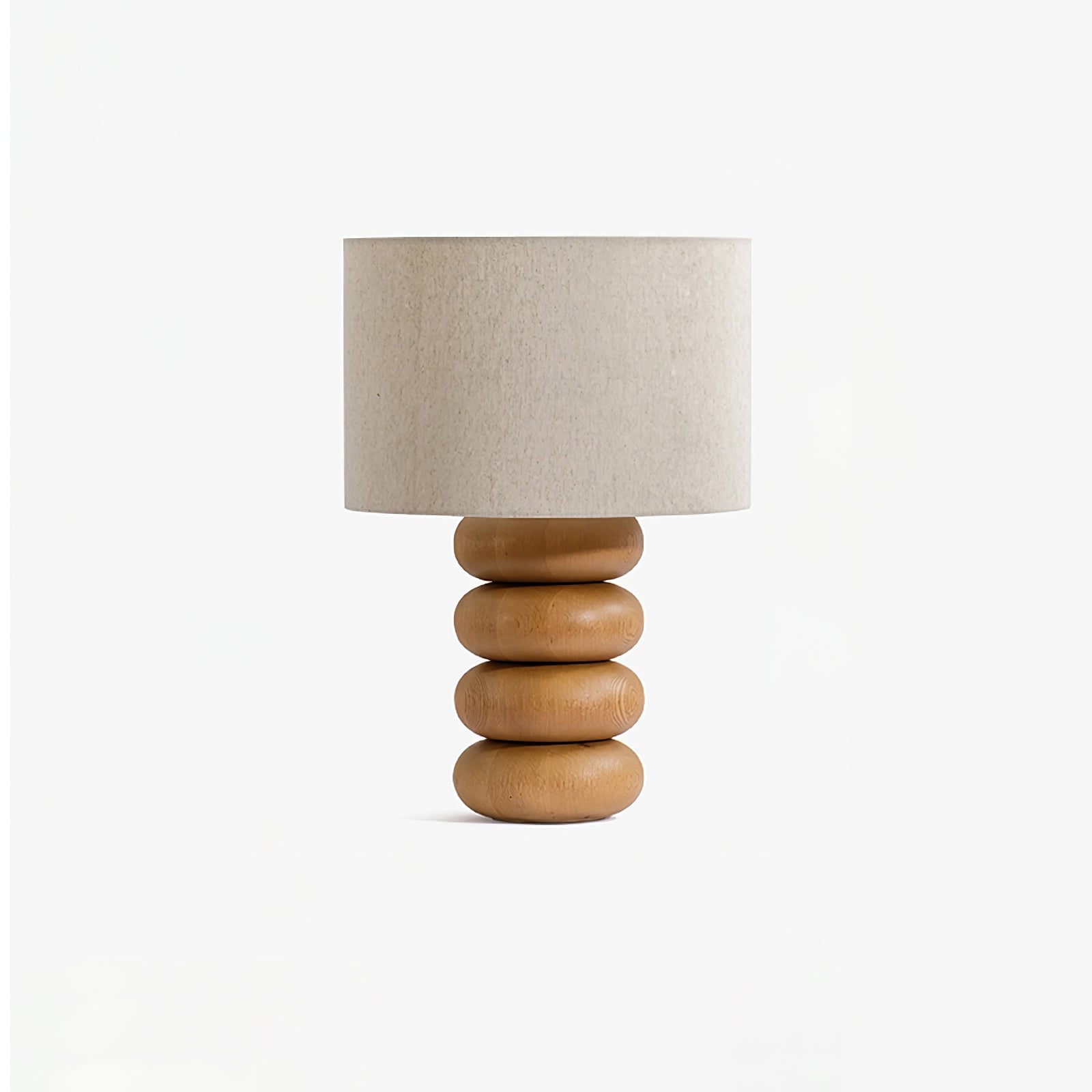 Lild Wood Fabric Table Lamp-Neutral Decor
