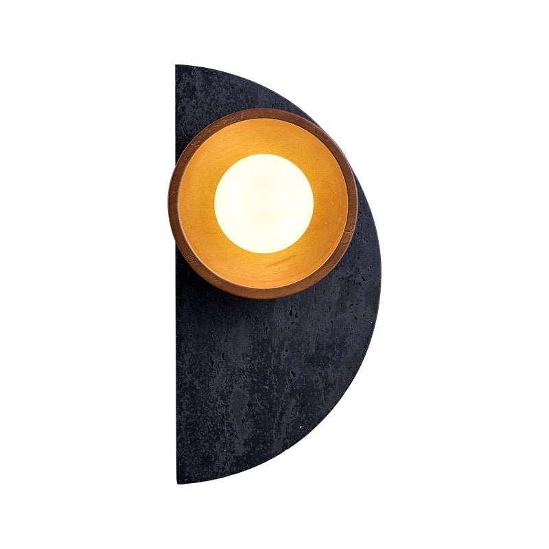 Luca Artistic Wood Travertine Wall Lamp-Neutral Decor