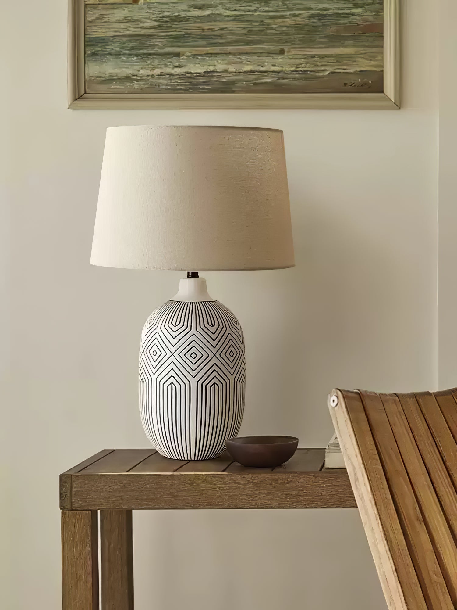 Brittany Modern Ceramics Table Lamp-Neutral Decor