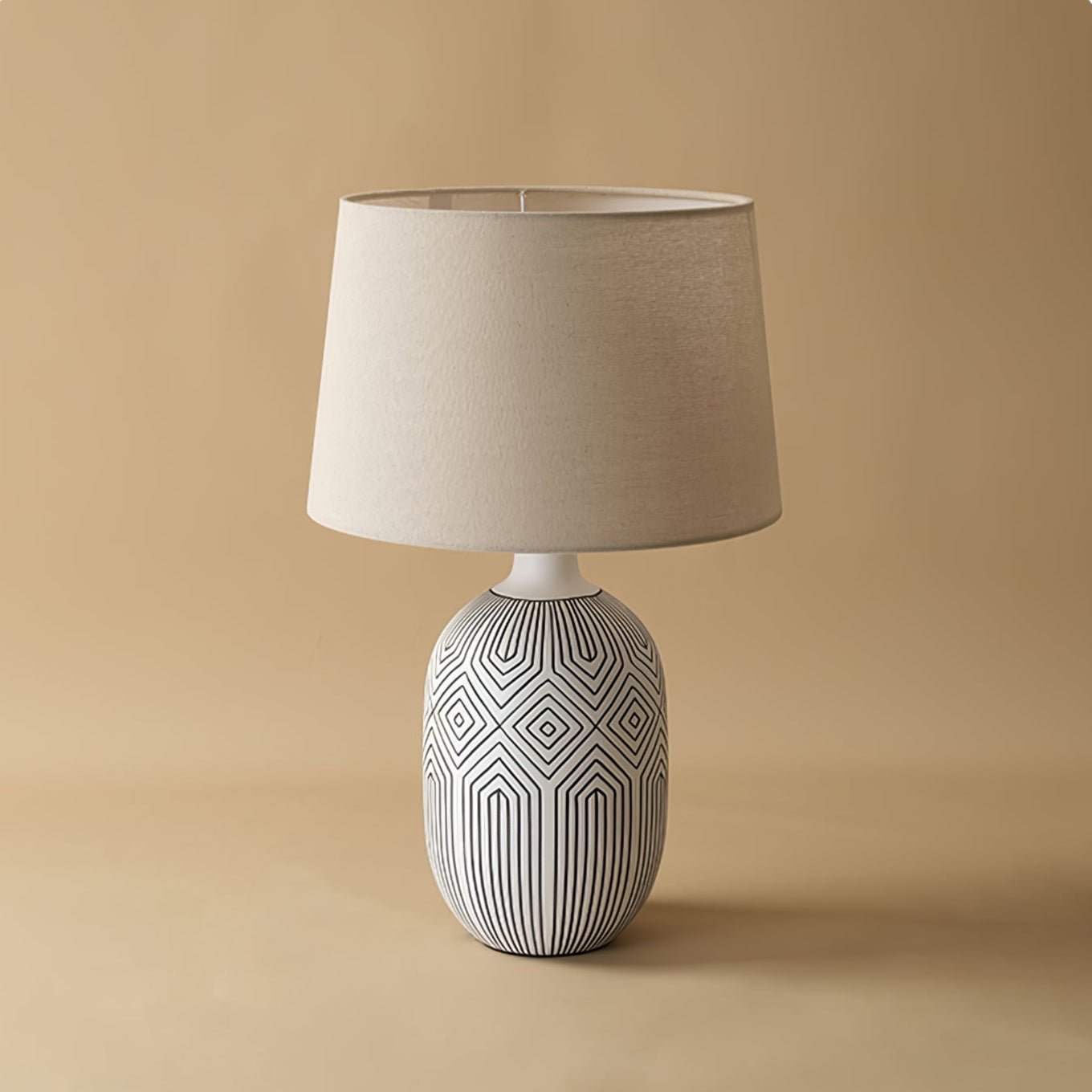 Brittany Modern Ceramics Table Lamp-Neutral Decor