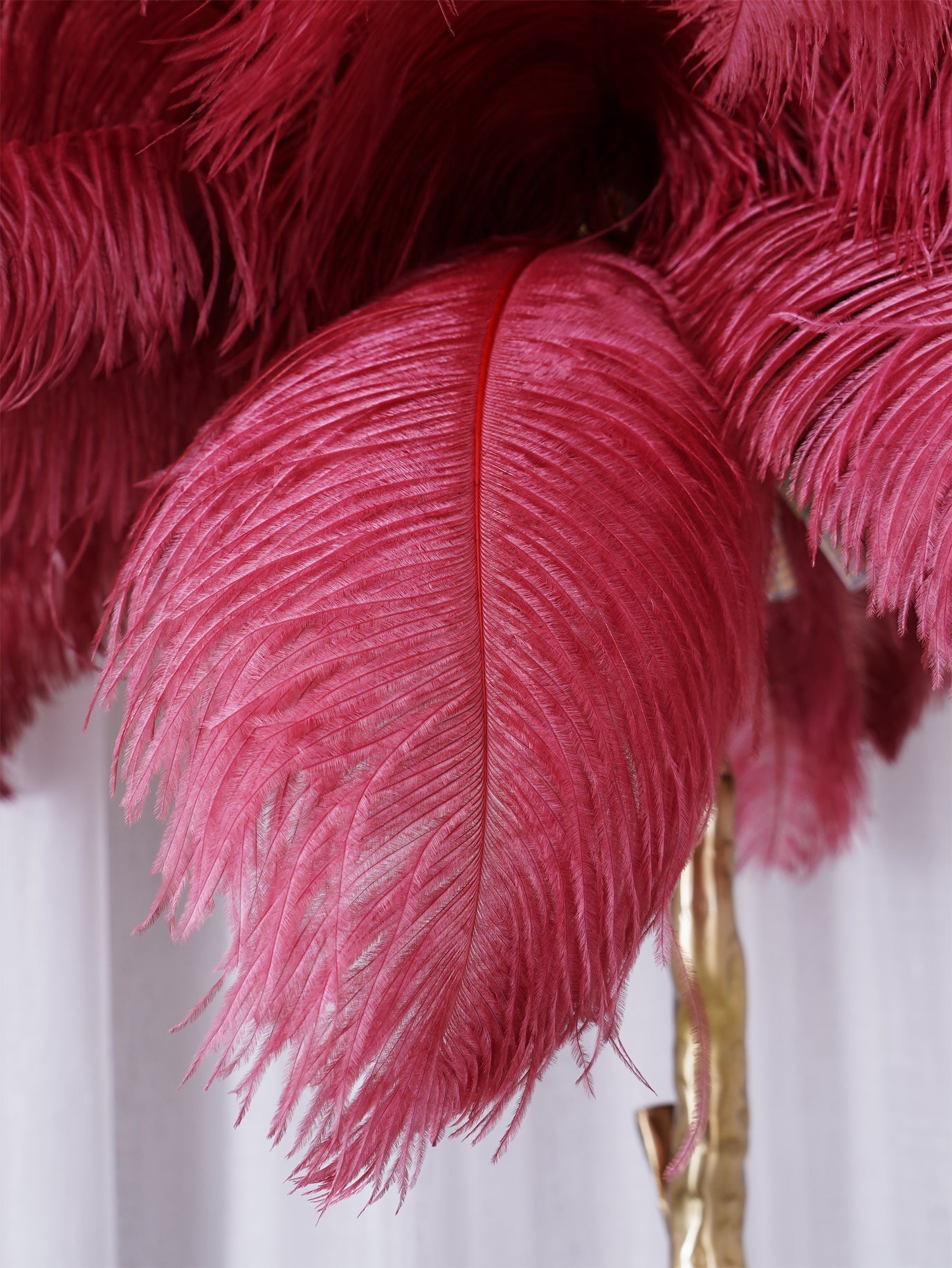 Selis Feather Brass Floor Lamp-Neutral Decor