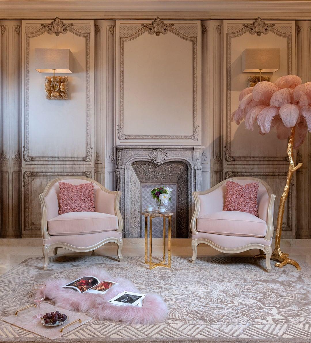 Selis Feather Brass Floor Lamp-Neutral Decor