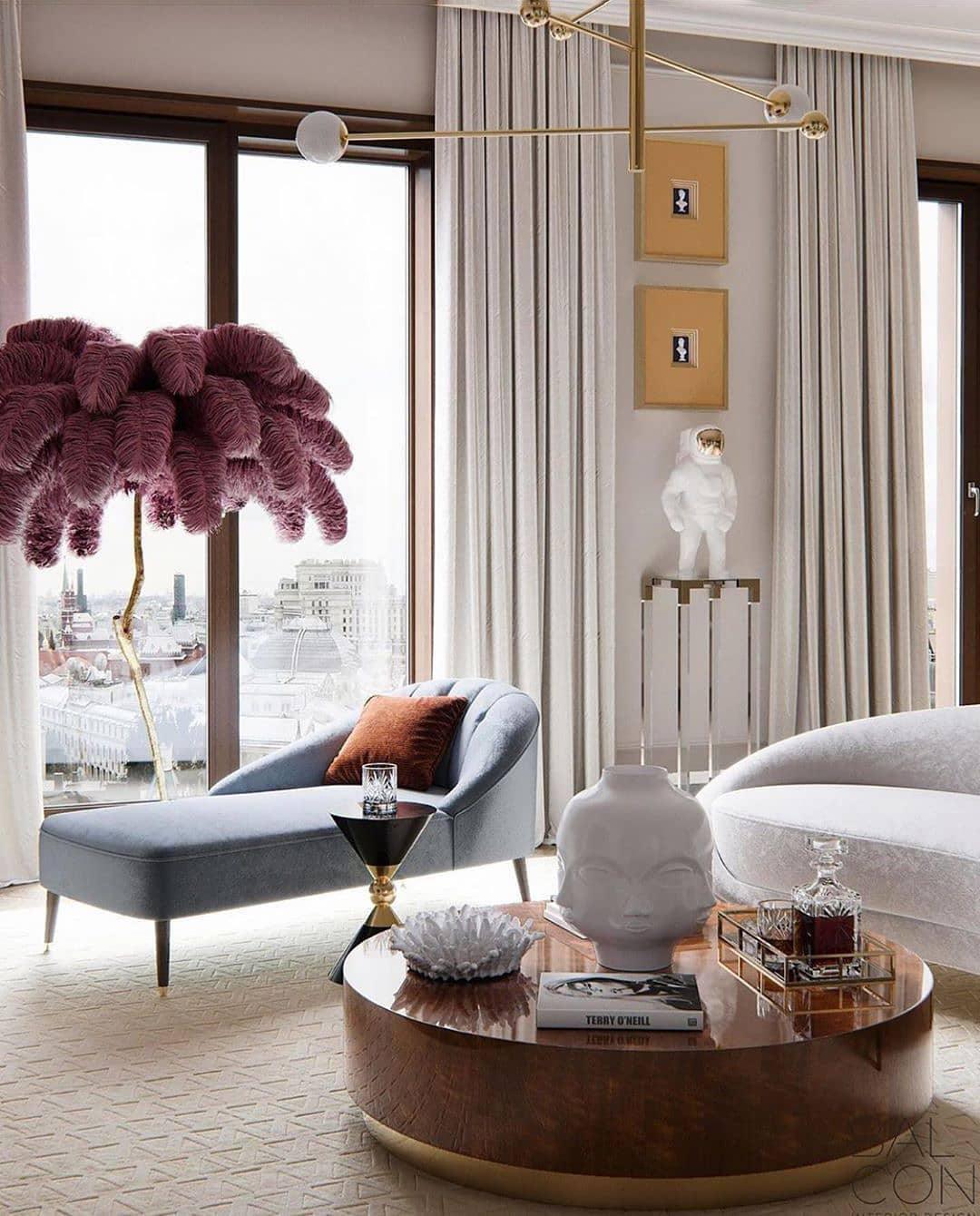 Selis Feather Brass Floor Lamp-Neutral Decor