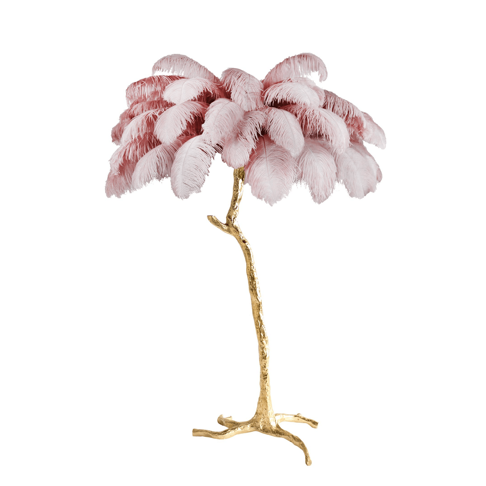 Selis Feather Brass Floor Lamp-Neutral Decor