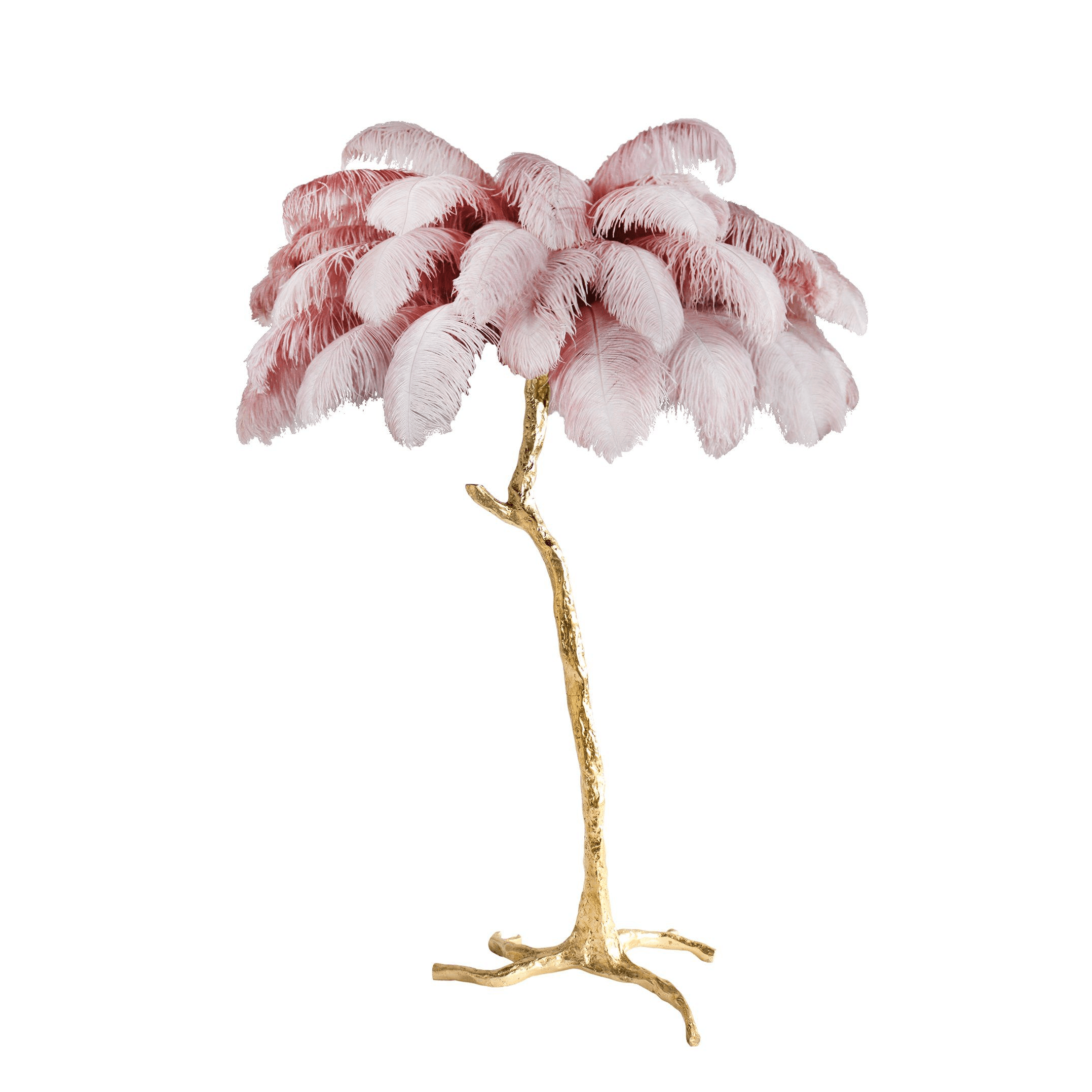 Selis Feather Brass Floor Lamp-Neutral Decor