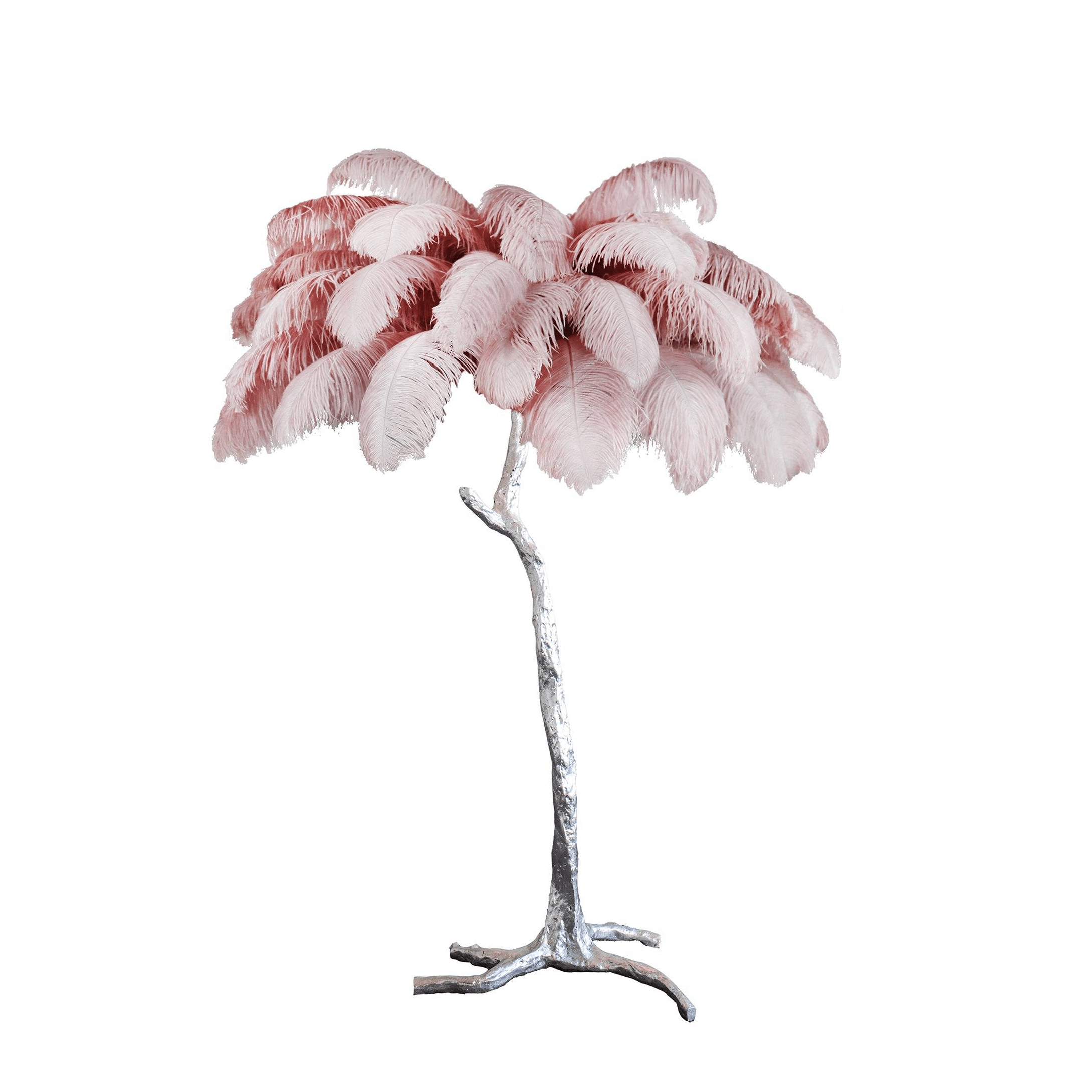 Selis Feather Brass Floor Lamp-Neutral Decor