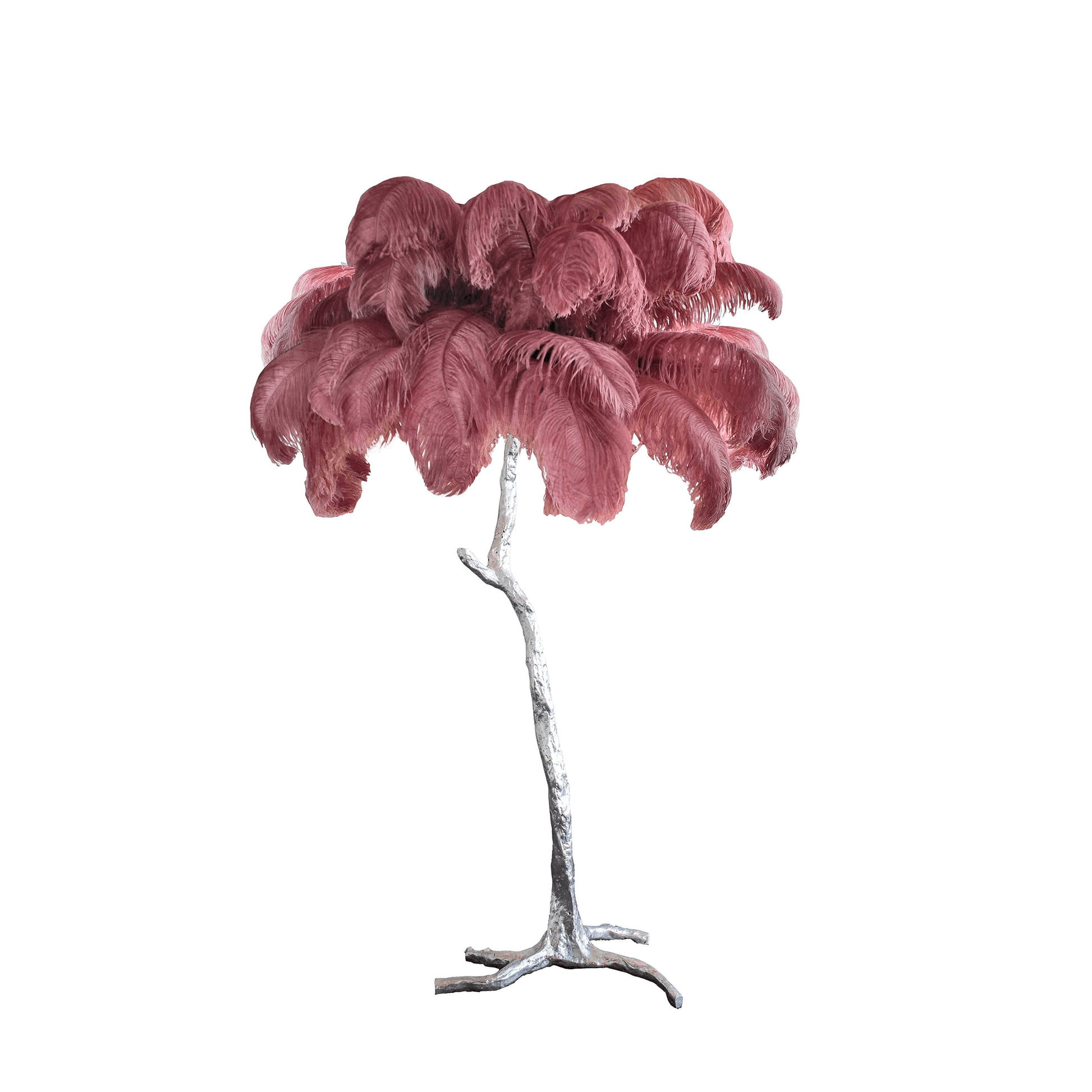 Selis Feather Brass Floor Lamp-Neutral Decor