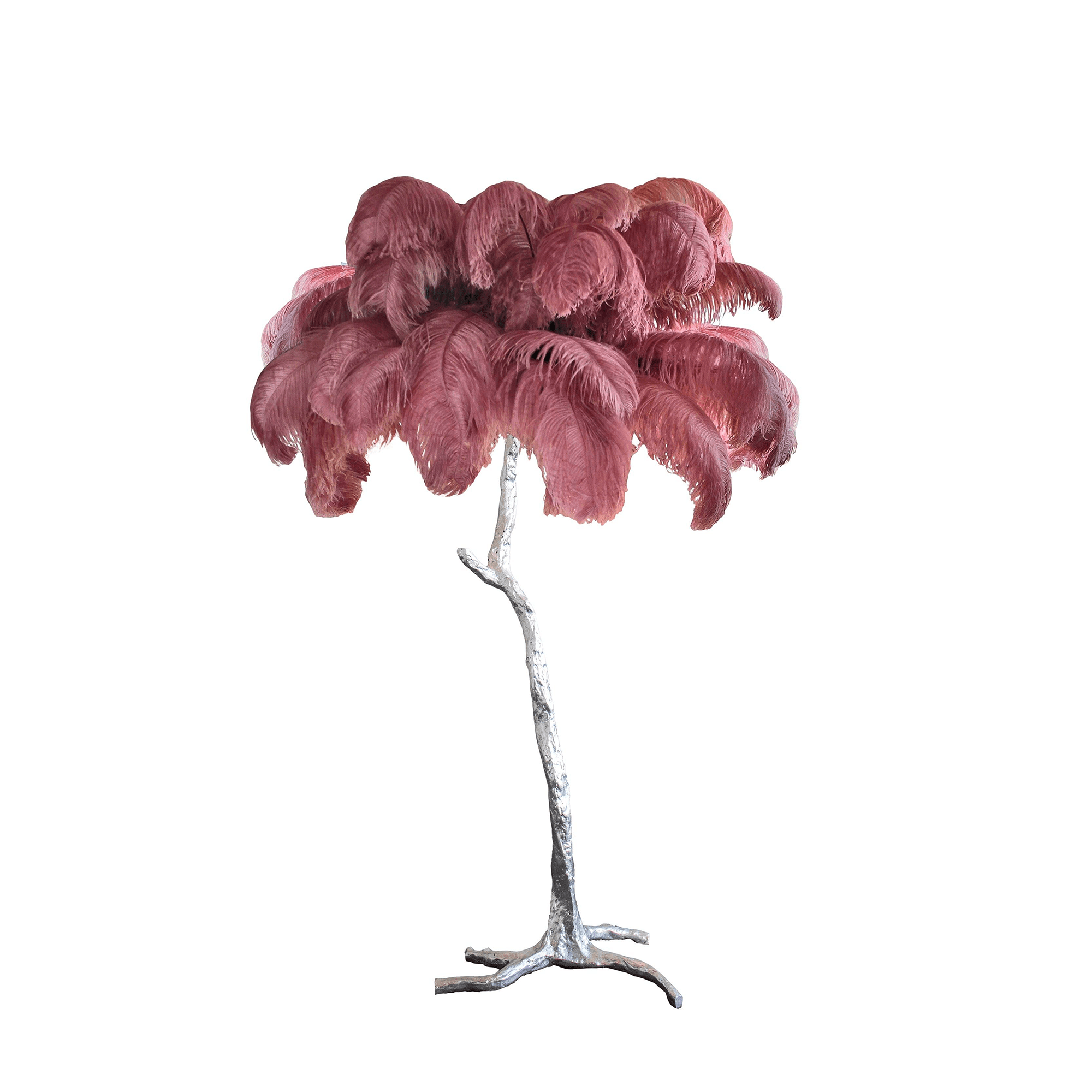 Selis Feather Brass Floor Lamp-Neutral Decor