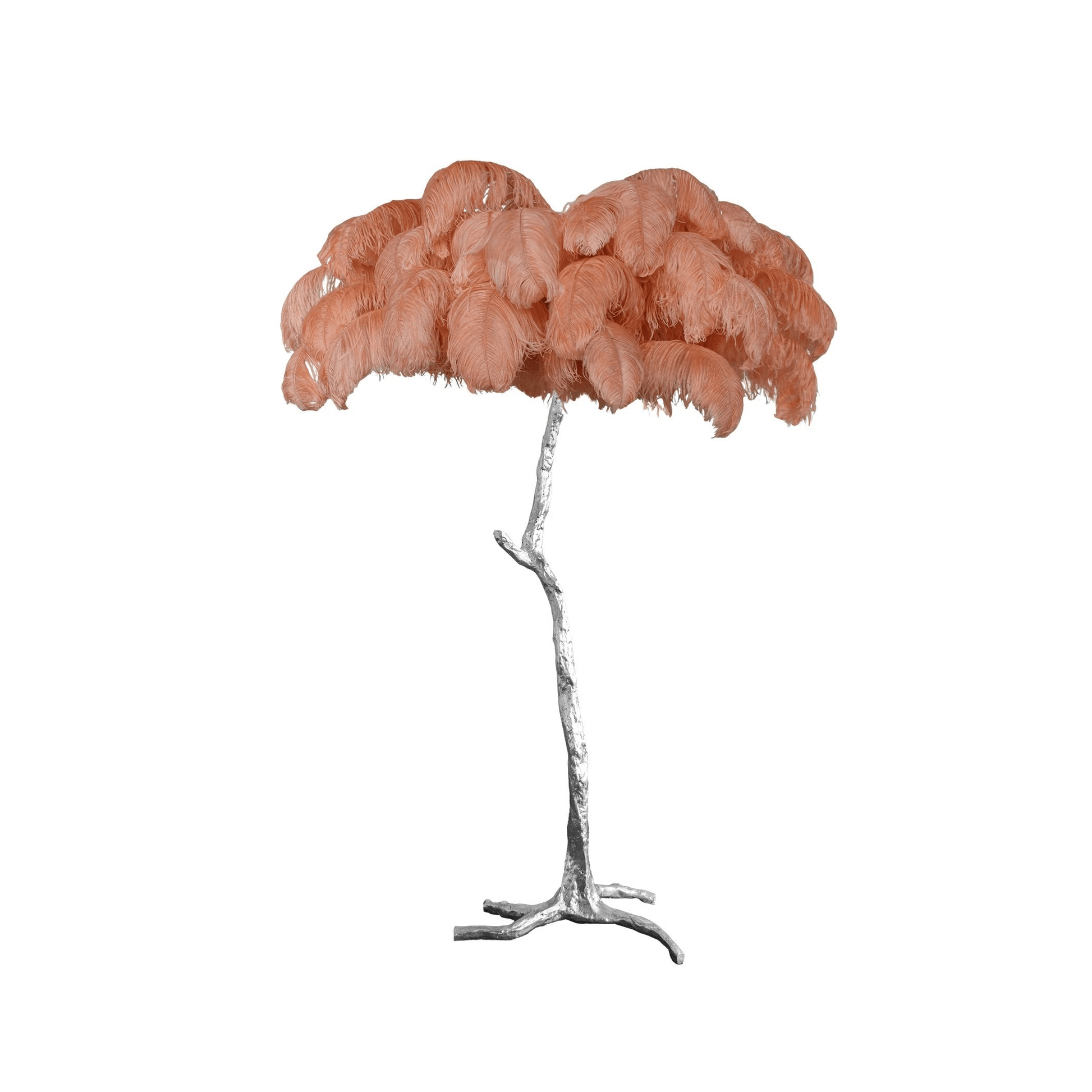 Selis Feather Brass Floor Lamp-Neutral Decor