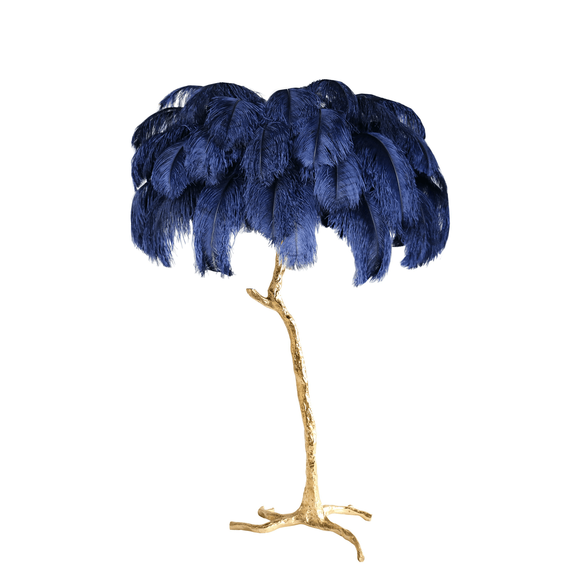 Selis Feather Brass Floor Lamp-Neutral Decor