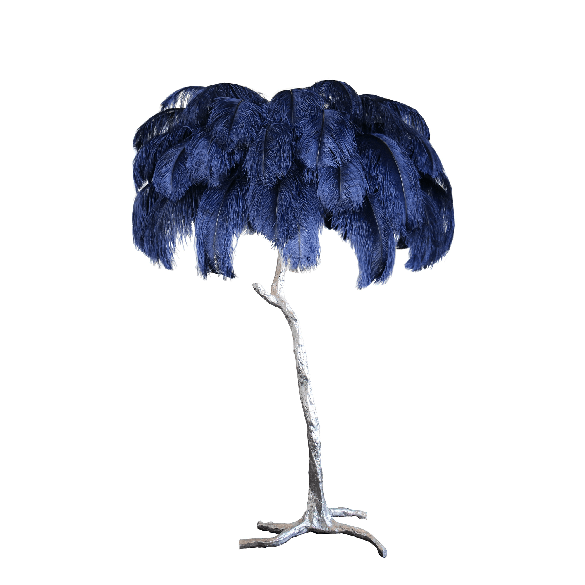 Selis Feather Brass Floor Lamp-Neutral Decor