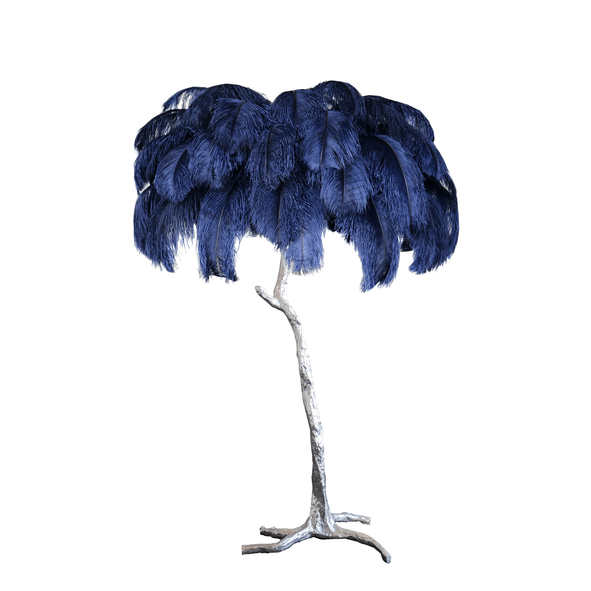 Selis Feather Brass Floor Lamp-Neutral Decor