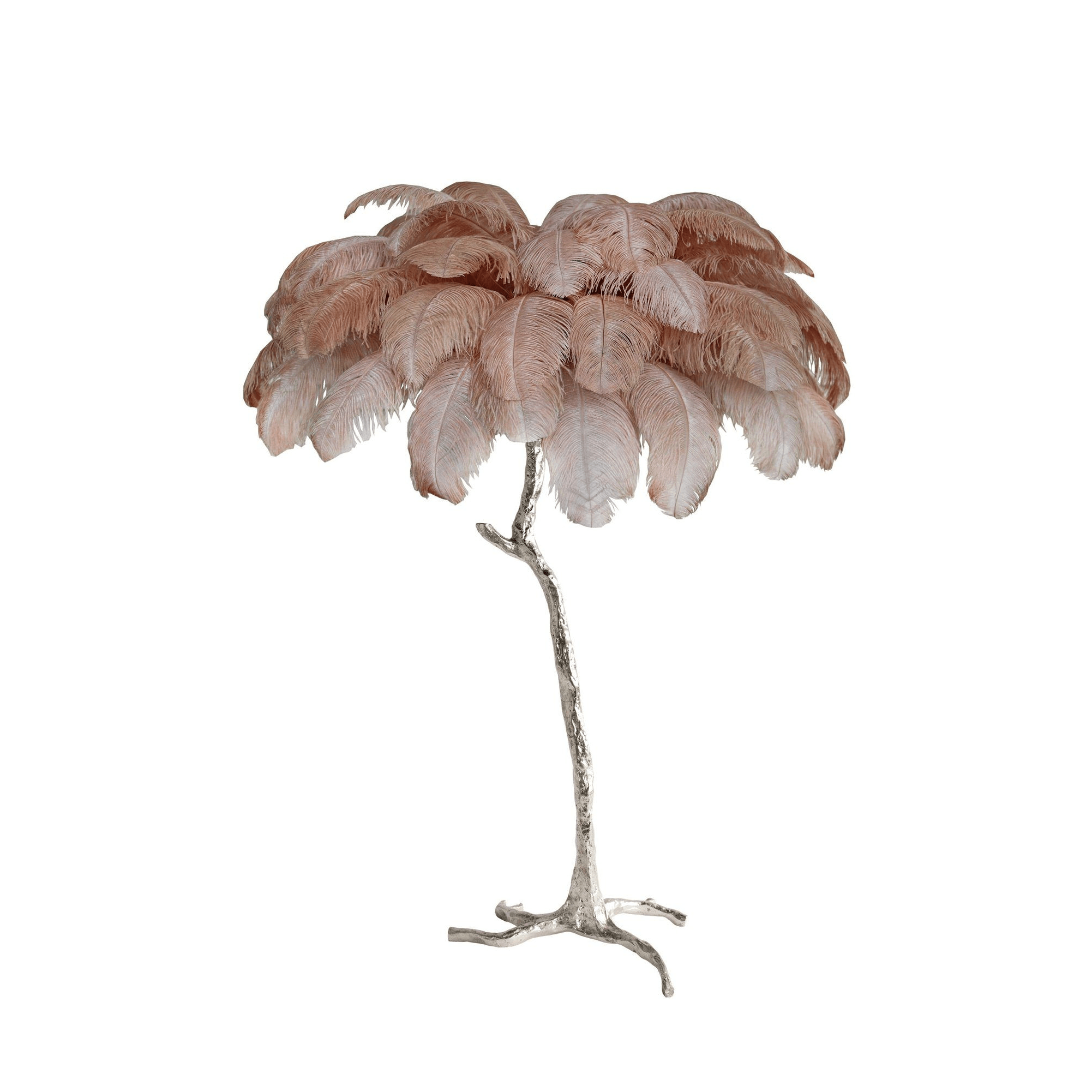Selis Feather Brass Floor Lamp-Neutral Decor