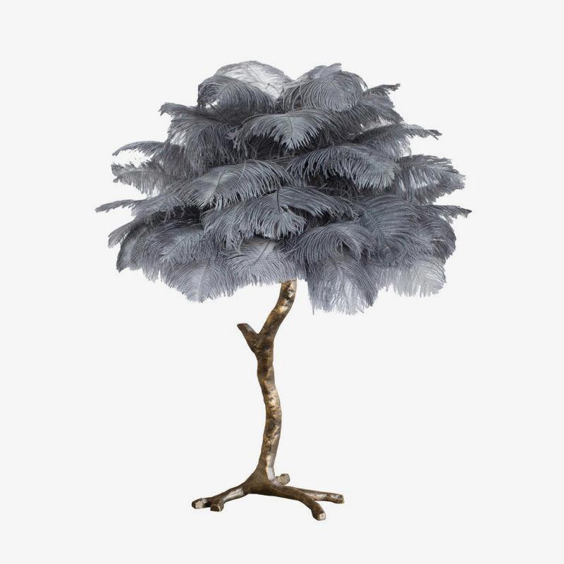 Keveno Brass Feather Elegant Table Lamp-Neutral Decor