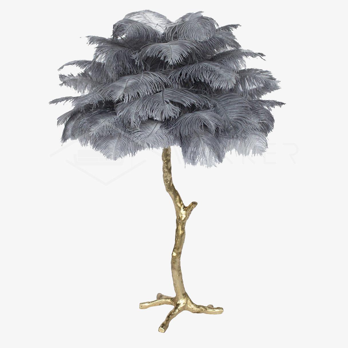 Keveno Brass Feather Elegant Table Lamp-Neutral Decor