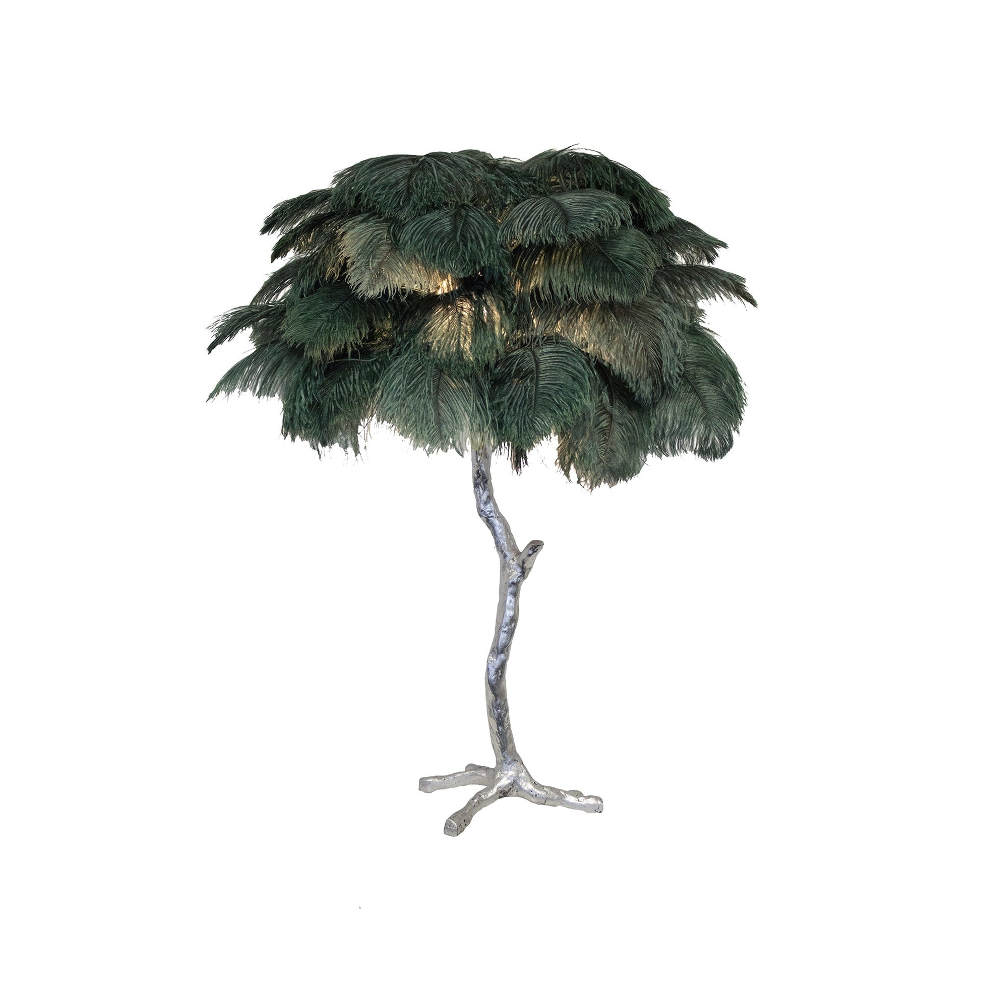 Keveno Brass Feather Elegant Table Lamp-Neutral Decor