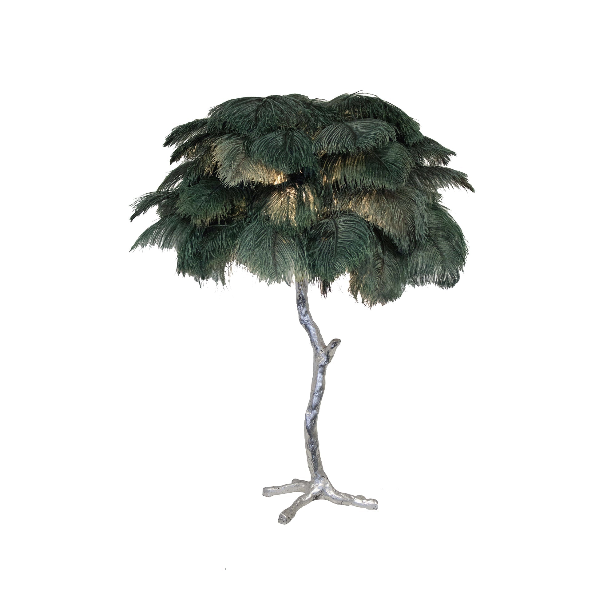 Keveno Brass Feather Elegant Table Lamp-Neutral Decor