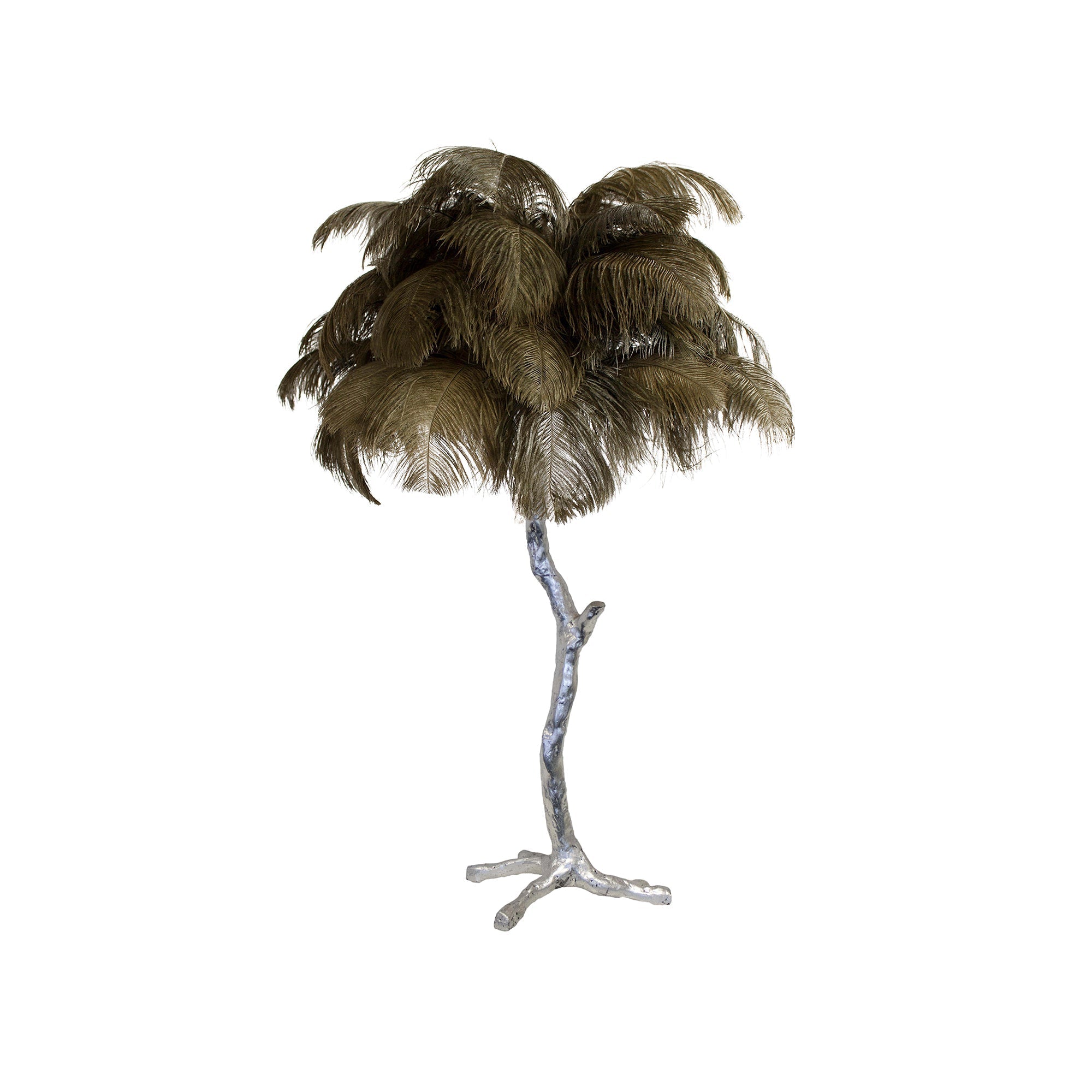 Keveno Brass Feather Elegant Table Lamp-Neutral Decor