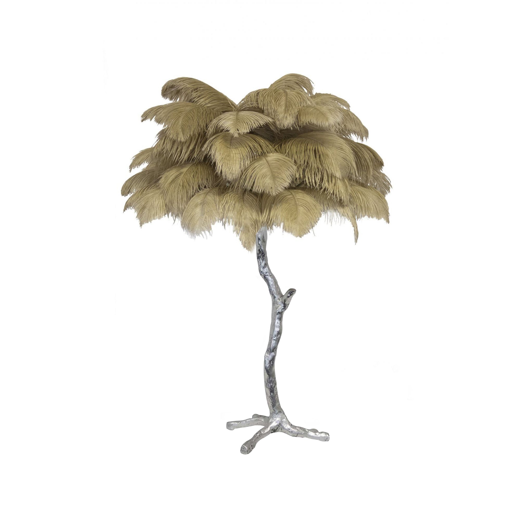 Keveno Brass Feather Elegant Table Lamp-Neutral Decor