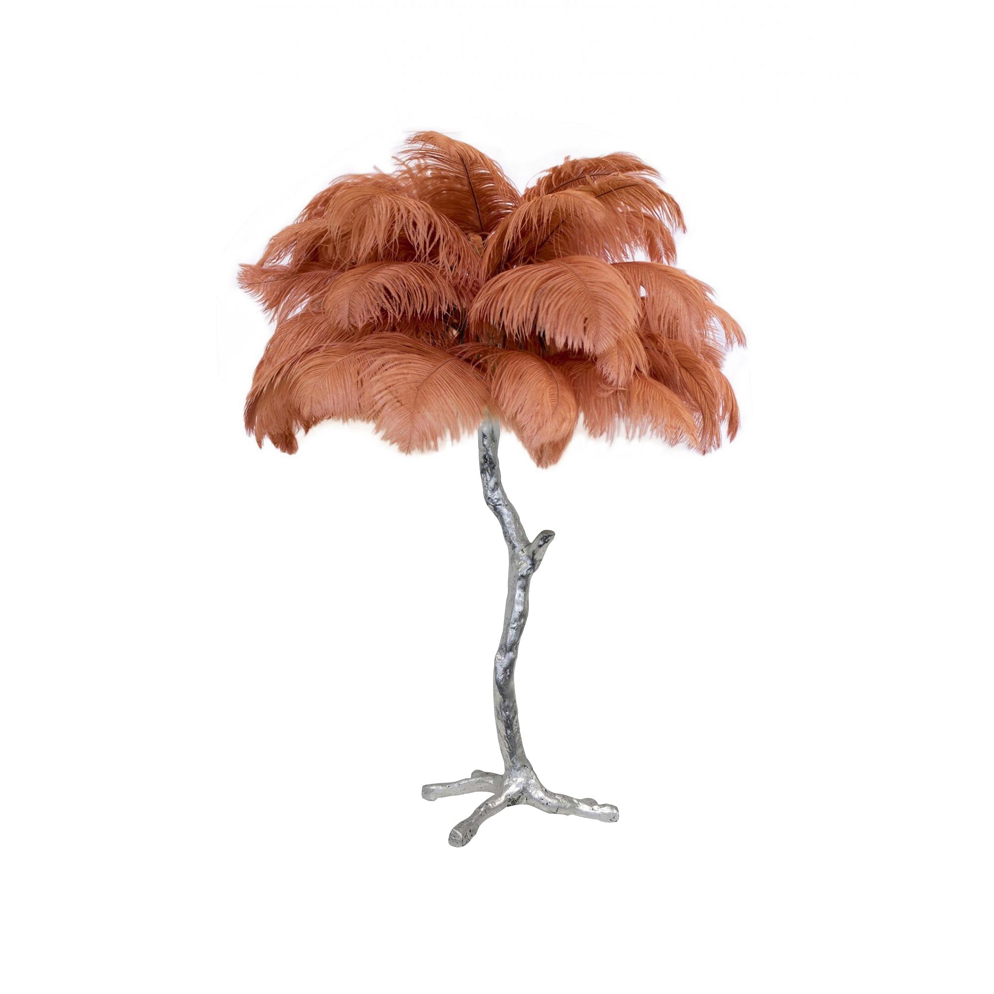 Keveno Brass Feather Elegant Table Lamp-Neutral Decor