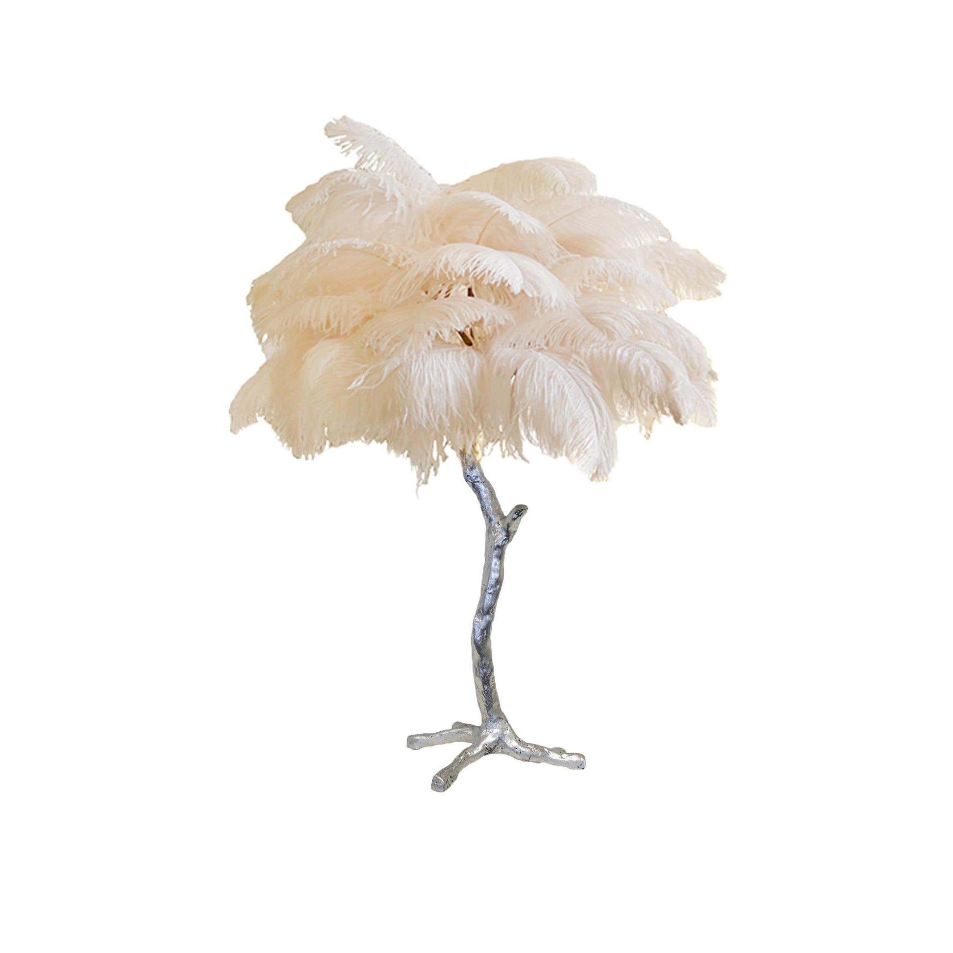 Keveno Brass Feather Elegant Table Lamp-Neutral Decor