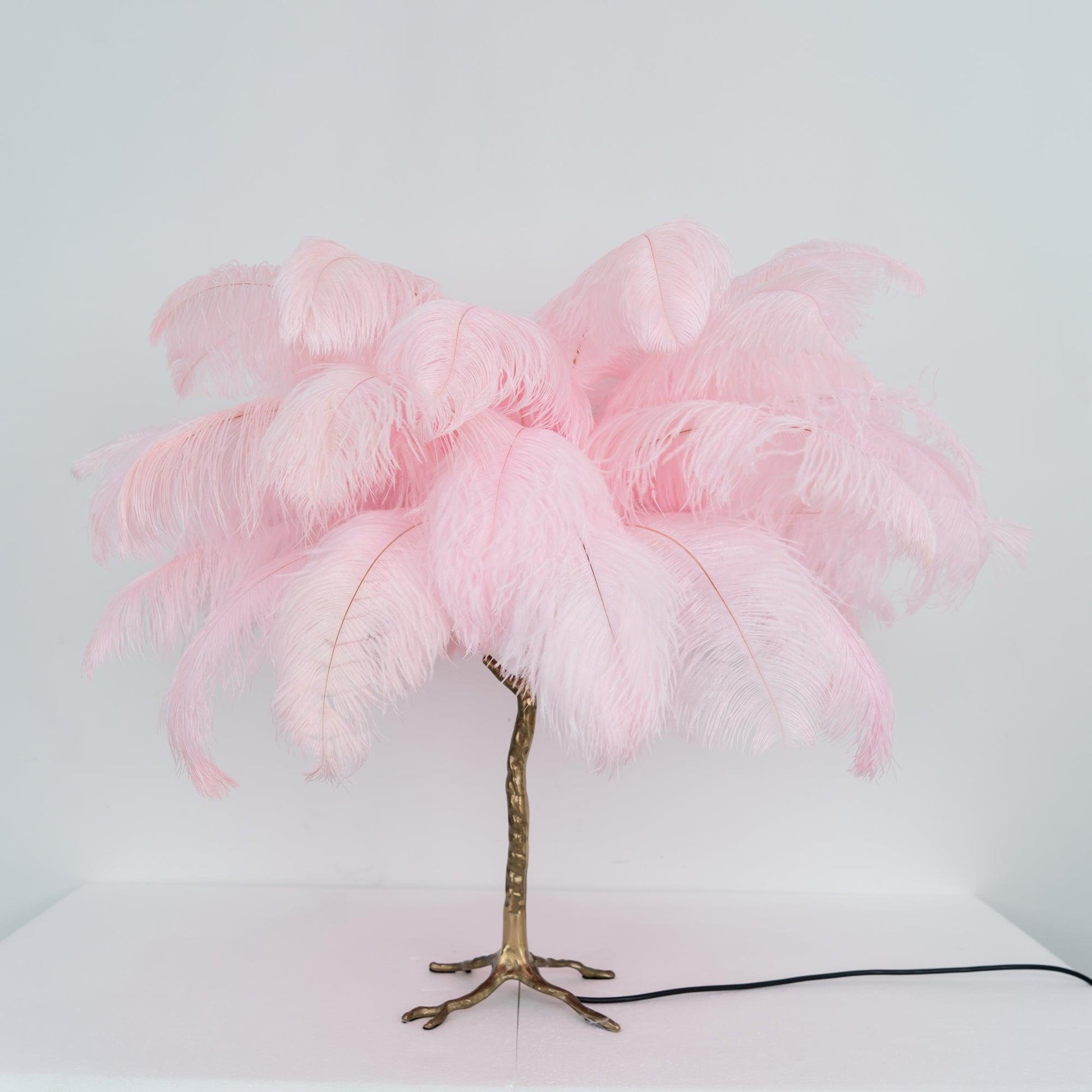 Keveno Brass Feather Elegant Table Lamp-Neutral Decor