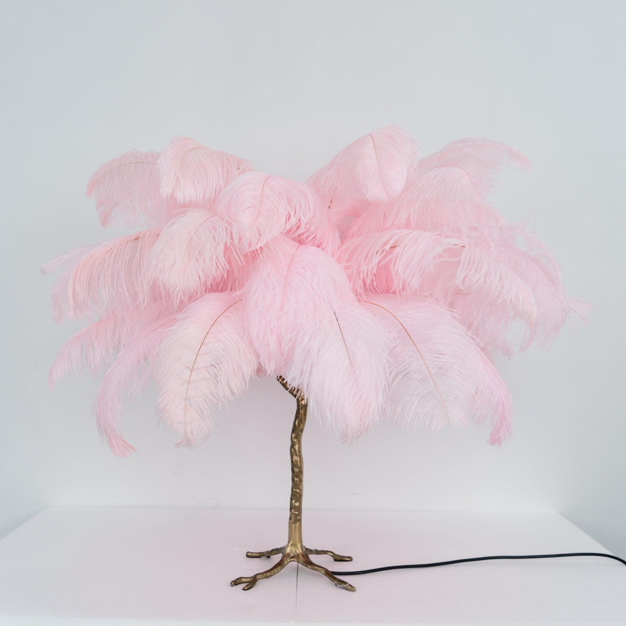 Keveno Brass Feather Elegant Table Lamp-Neutral Decor