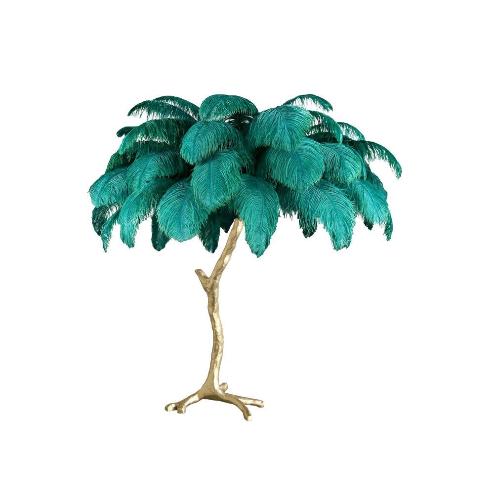 Keveno Brass Feather Elegant Table Lamp-Neutral Decor