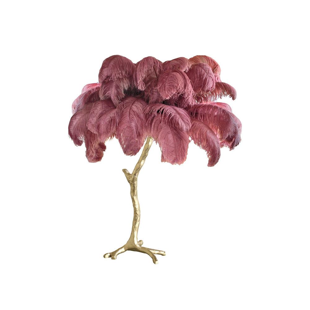 Keveno Brass Feather Elegant Table Lamp-Neutral Decor