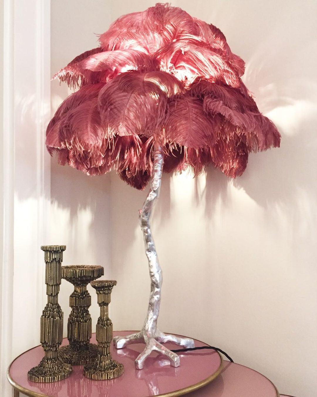 Keveno Brass Feather Elegant Table Lamp-Neutral Decor