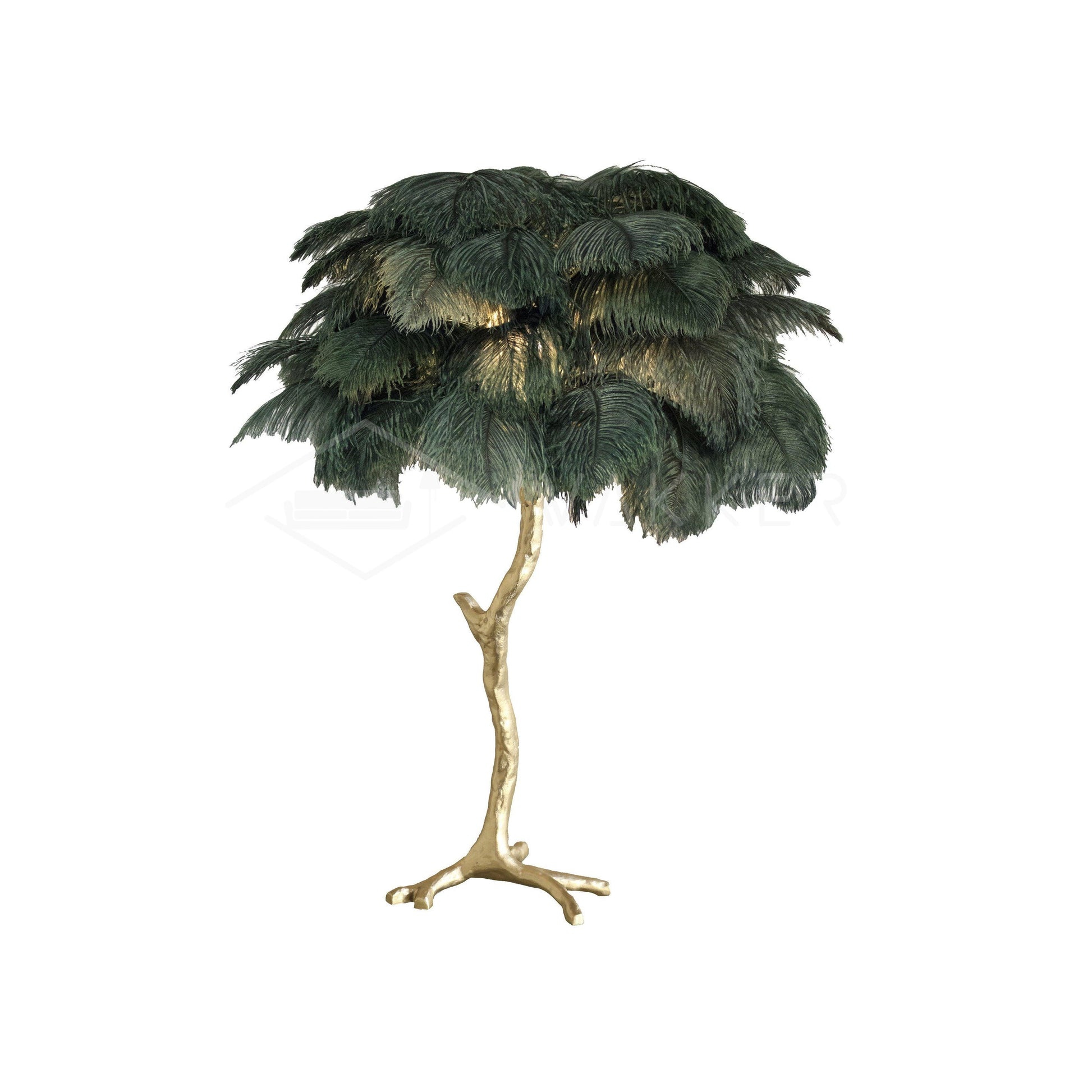Keveno Brass Feather Elegant Table Lamp-Neutral Decor