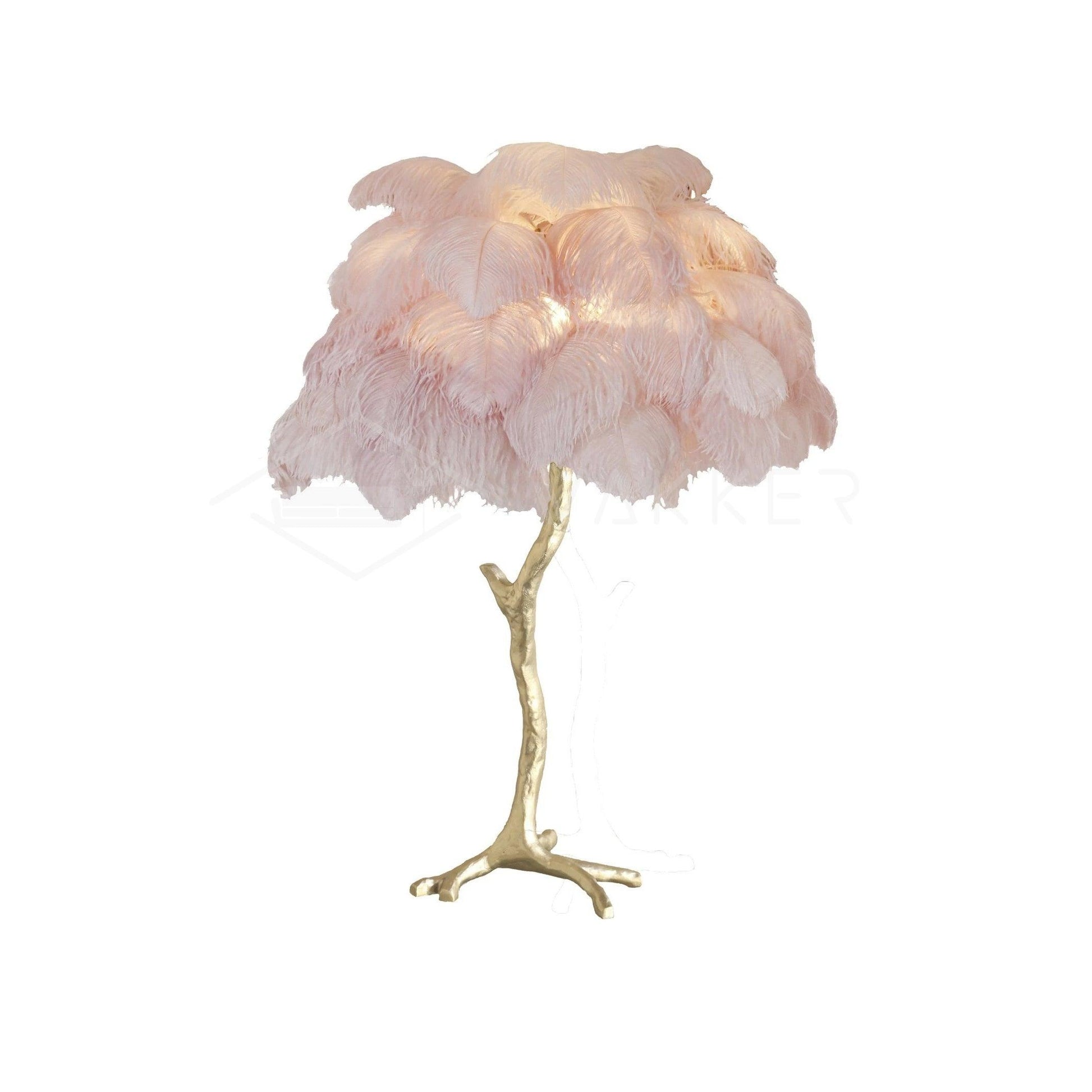 Keveno Brass Feather Elegant Table Lamp-Neutral Decor