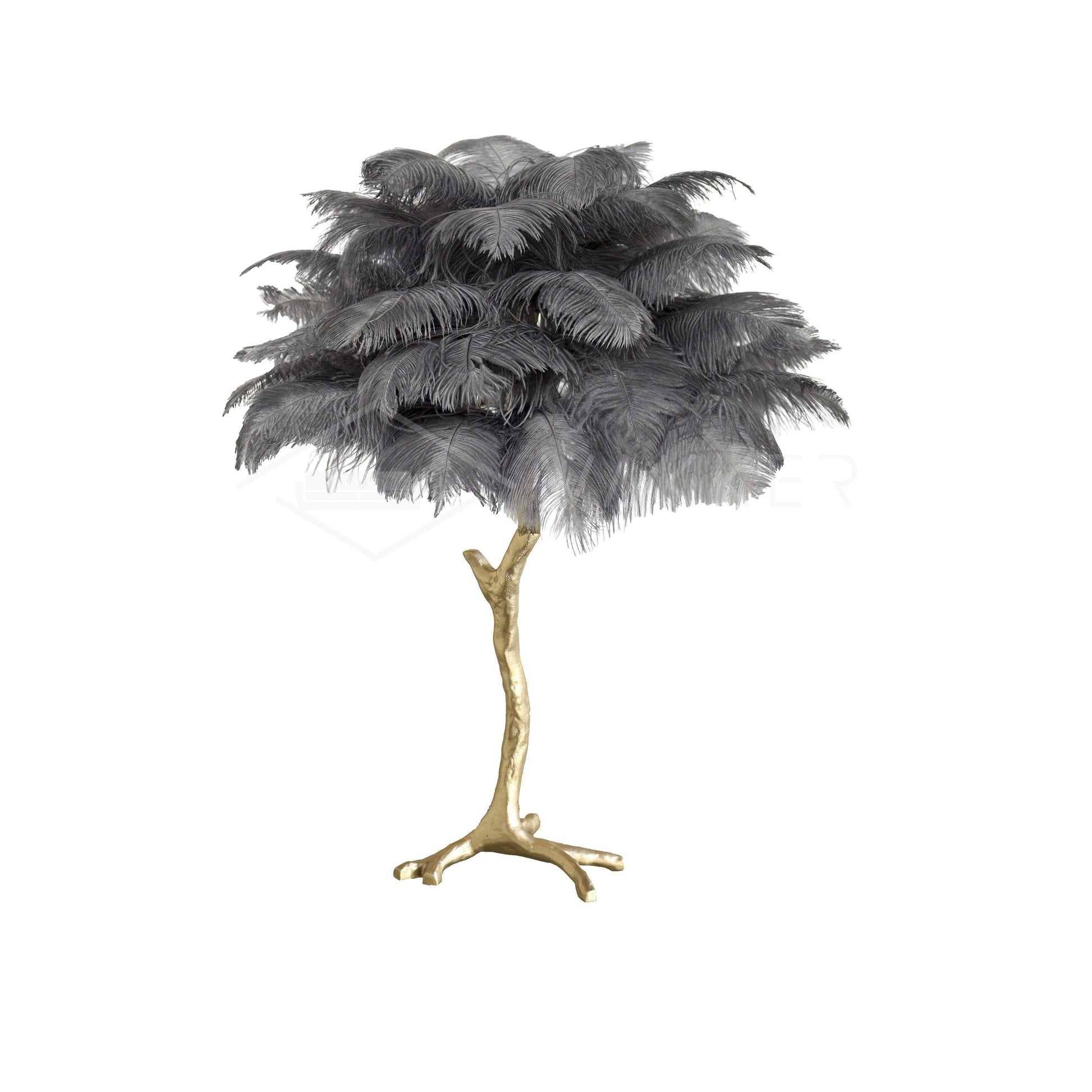 Keveno Brass Feather Elegant Table Lamp-Neutral Decor