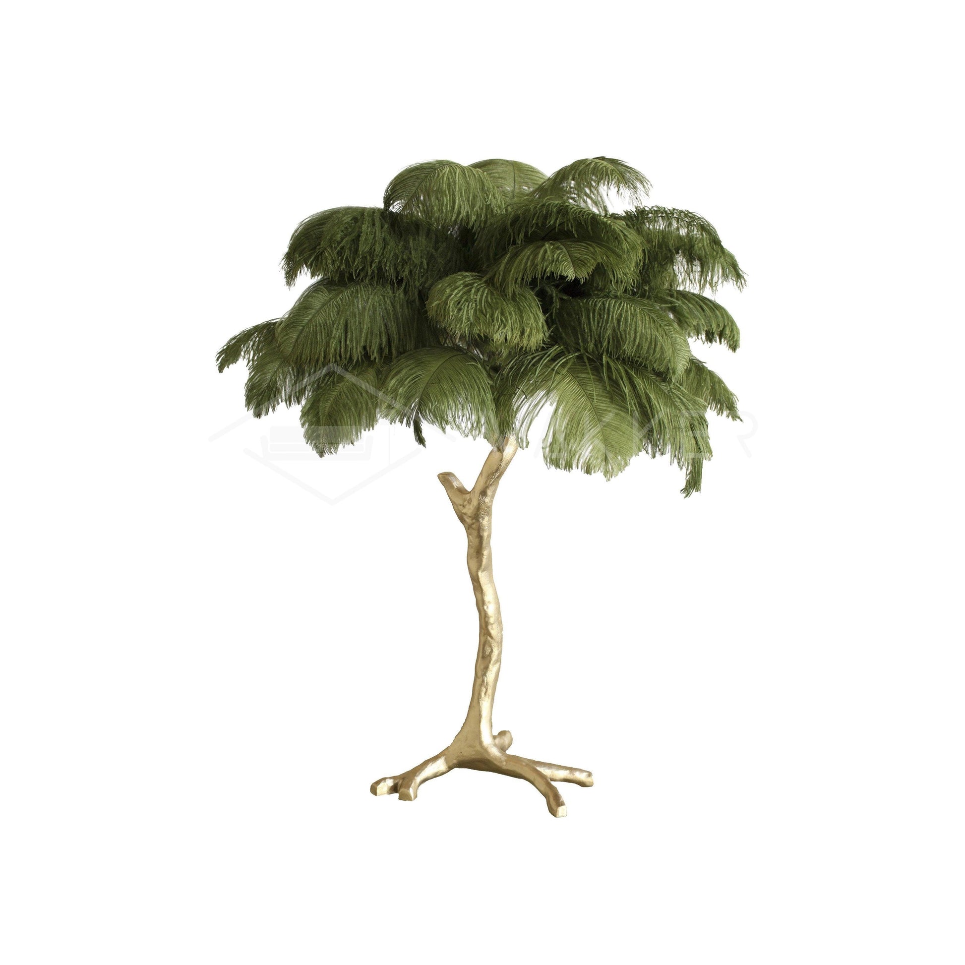 Keveno Brass Feather Elegant Table Lamp-Neutral Decor