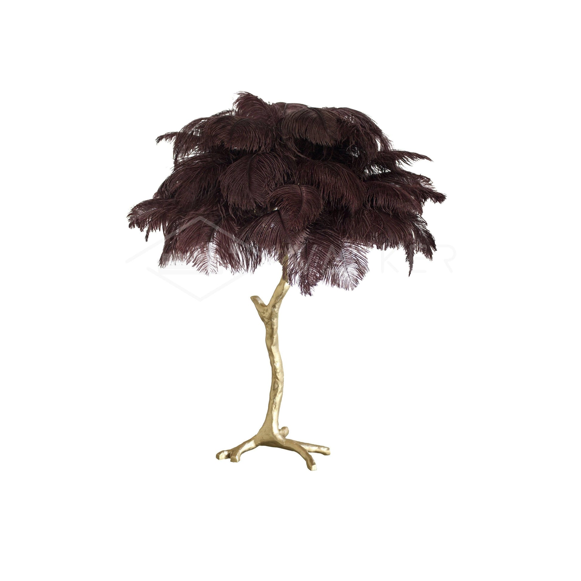 Keveno Brass Feather Elegant Table Lamp-Neutral Decor