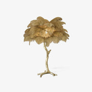 Keveno Brass Feather Elegant Table Lamp-Neutral Decor