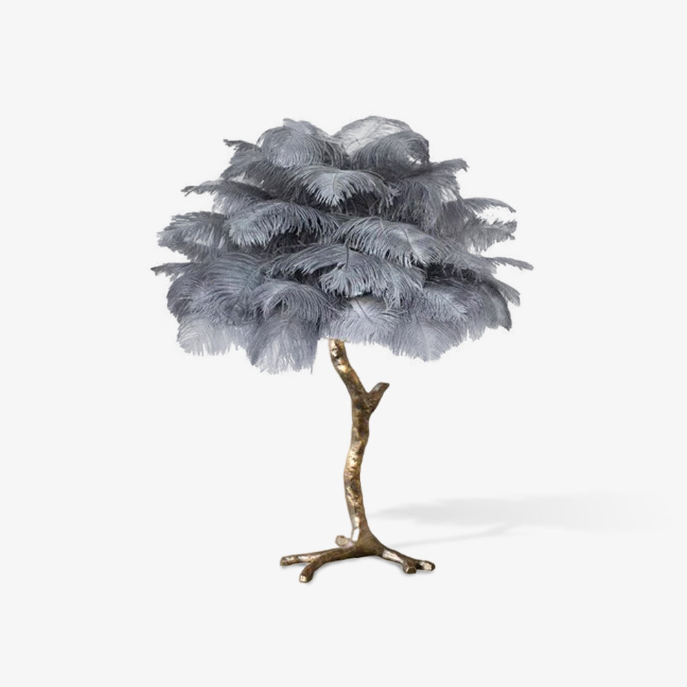 Keveno Brass Feather Elegant Table Lamp-Neutral Decor