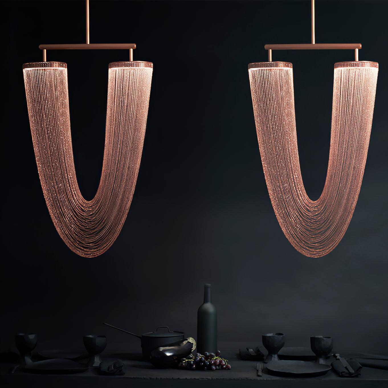 Apsht Pendant Light Copper Chain Sculptural Modern-Neutral Decor