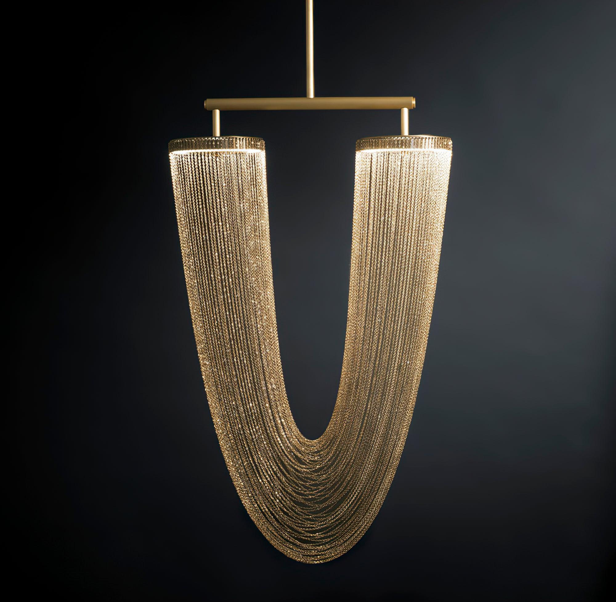 Apsht Pendant Light Copper Chain Sculptural Modern-Neutral Decor