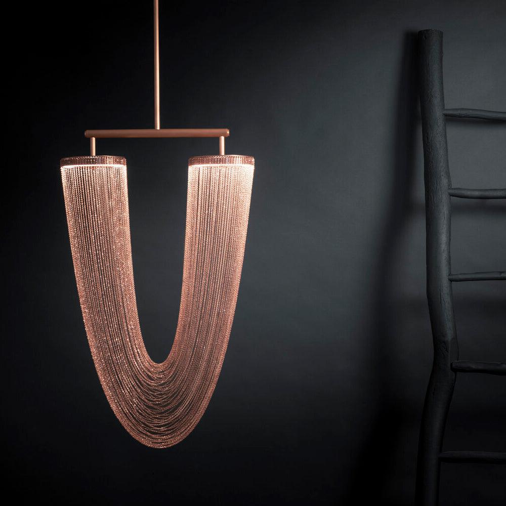 Apsht Pendant Light Copper Chain Sculptural Modern-Neutral Decor