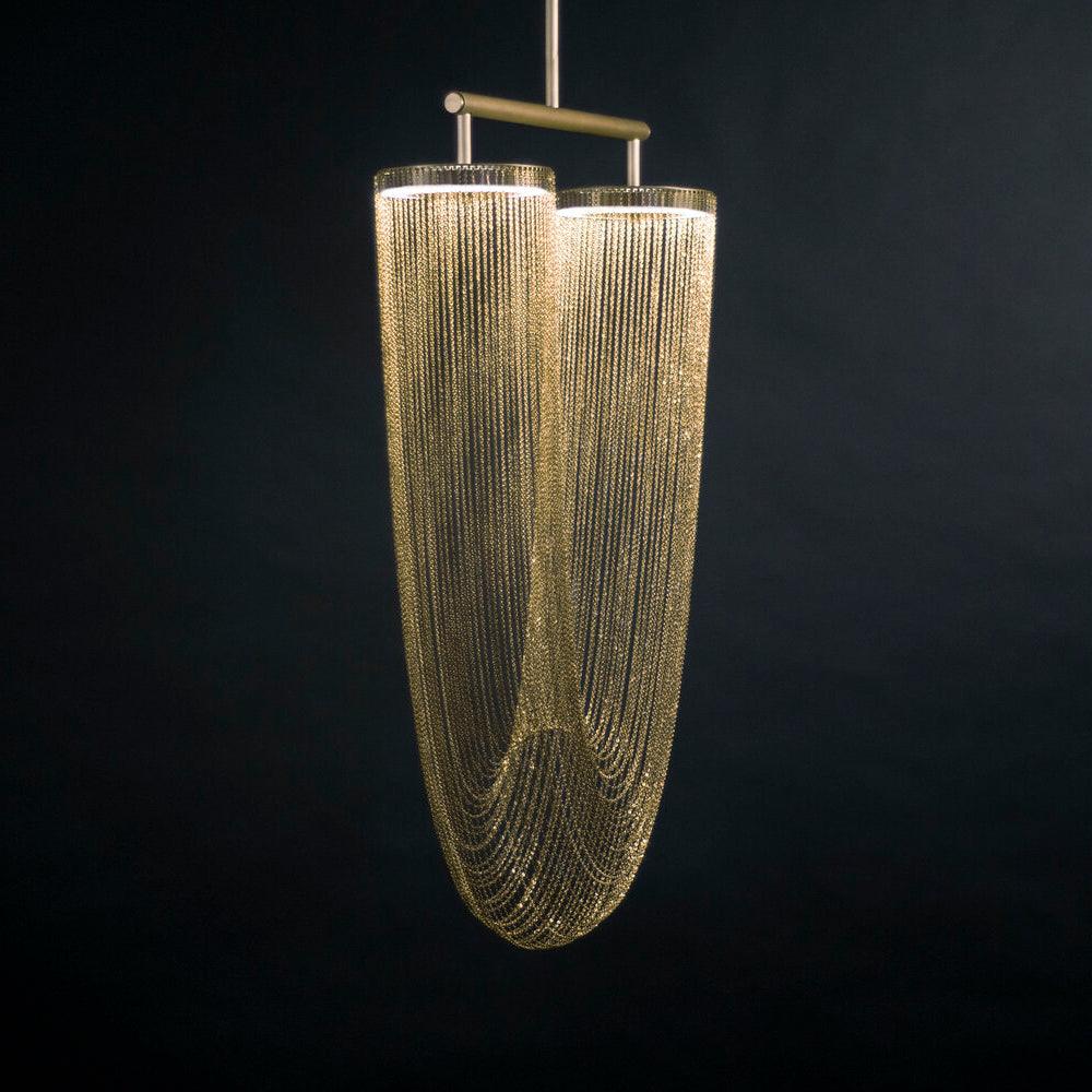 Apsht Pendant Light Copper Chain Sculptural Modern-Neutral Decor