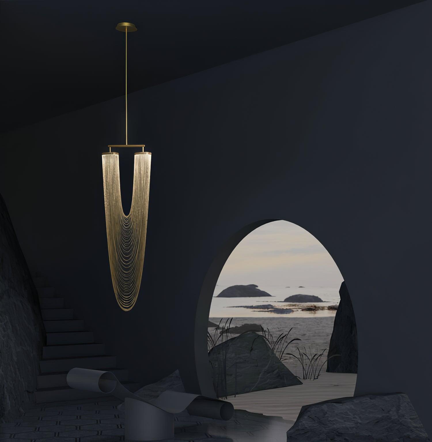 Apsht Pendant Light Copper Chain Sculptural Modern-Neutral Decor
