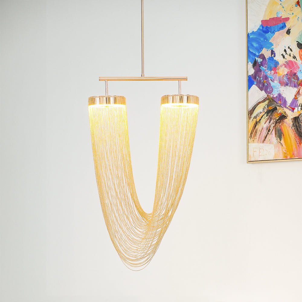 Apsht Pendant Light Copper Chain Sculptural Modern-Neutral Decor