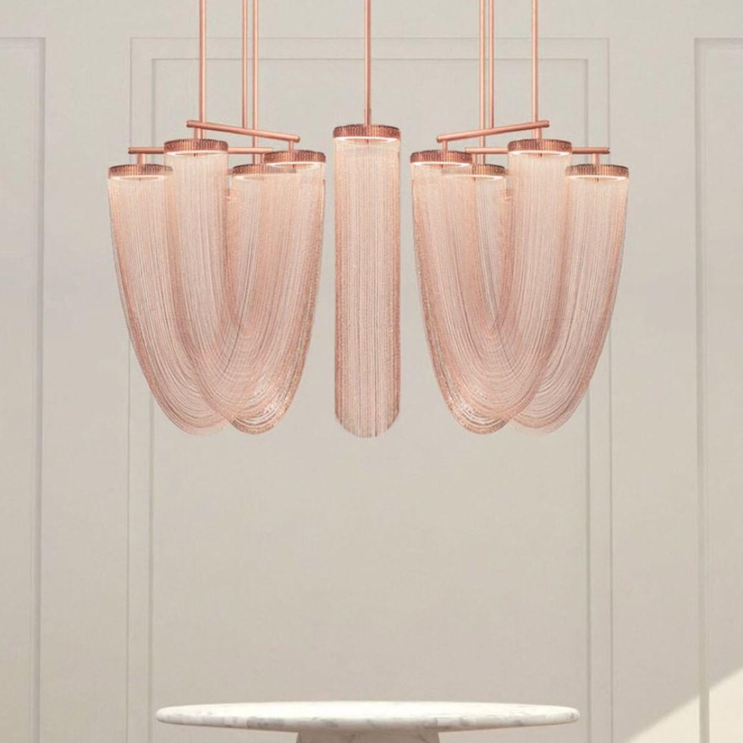 Apsht Pendant Light Copper Chain Sculptural Modern-Neutral Decor