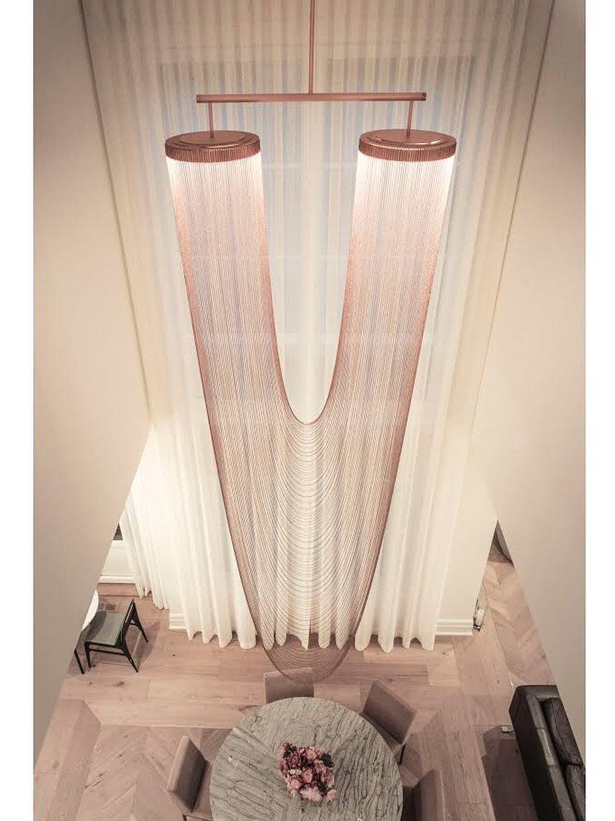 Apsht Pendant Light Copper Chain Sculptural Modern-Neutral Decor
