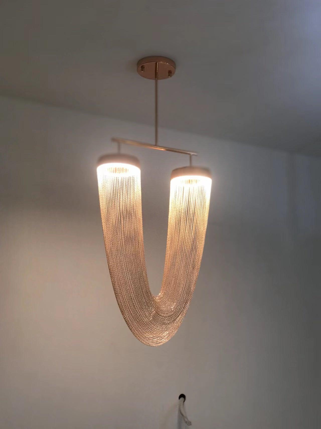 Apsht Pendant Light Copper Chain Sculptural Modern-Neutral Decor