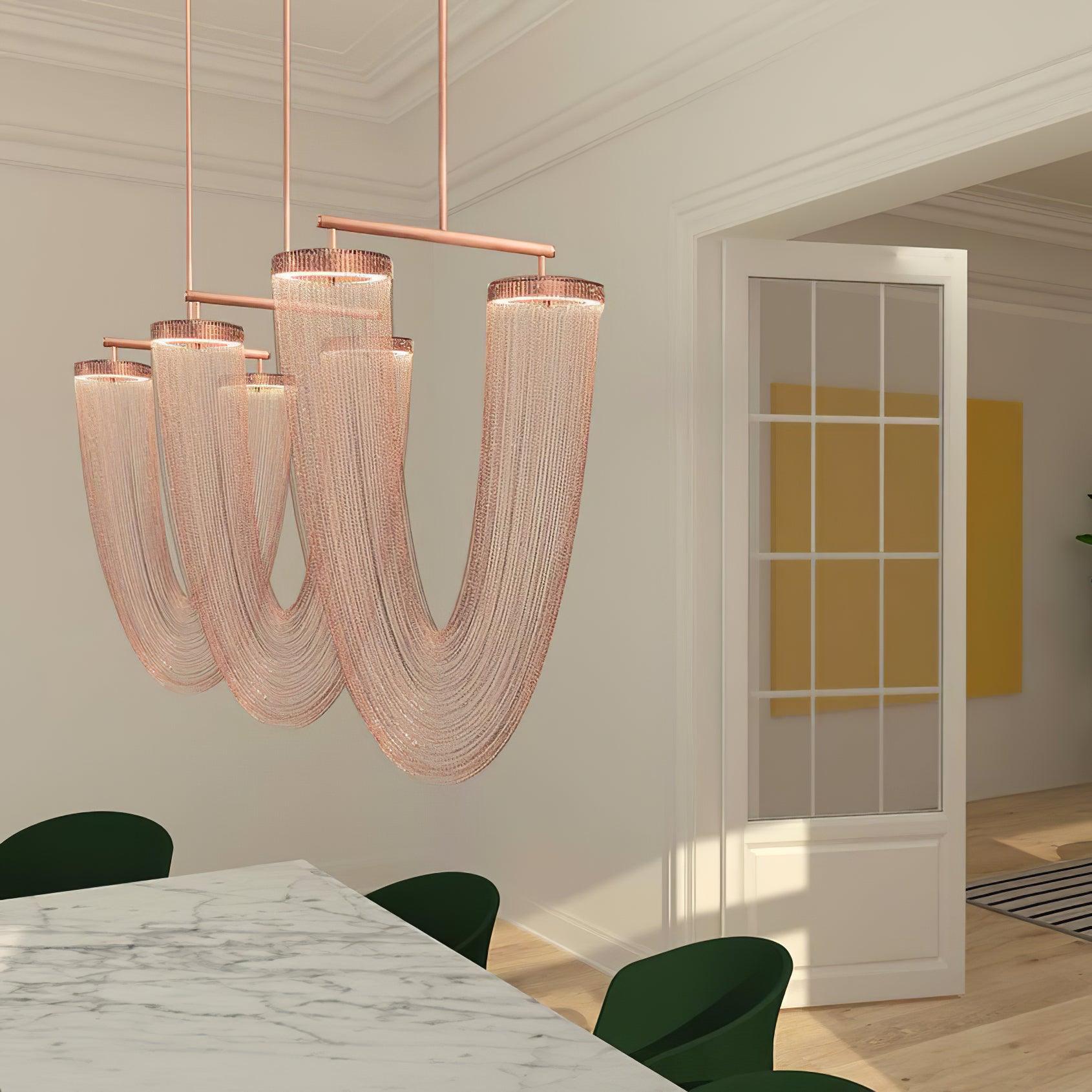 Apsht Pendant Light Copper Chain Sculptural Modern-Neutral Decor
