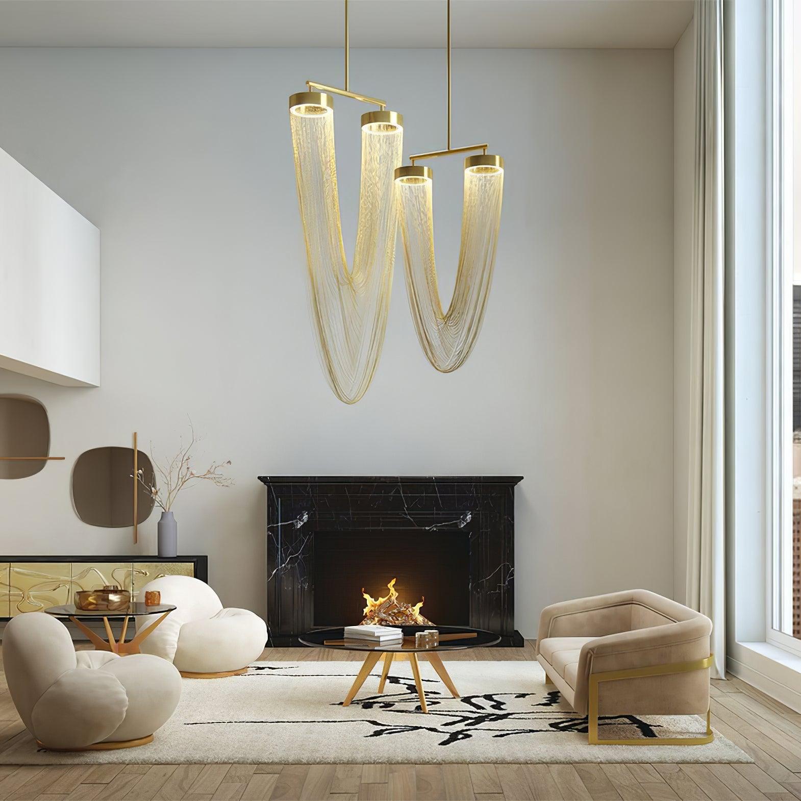 Apsht Pendant Light Copper Chain Sculptural Modern-Neutral Decor