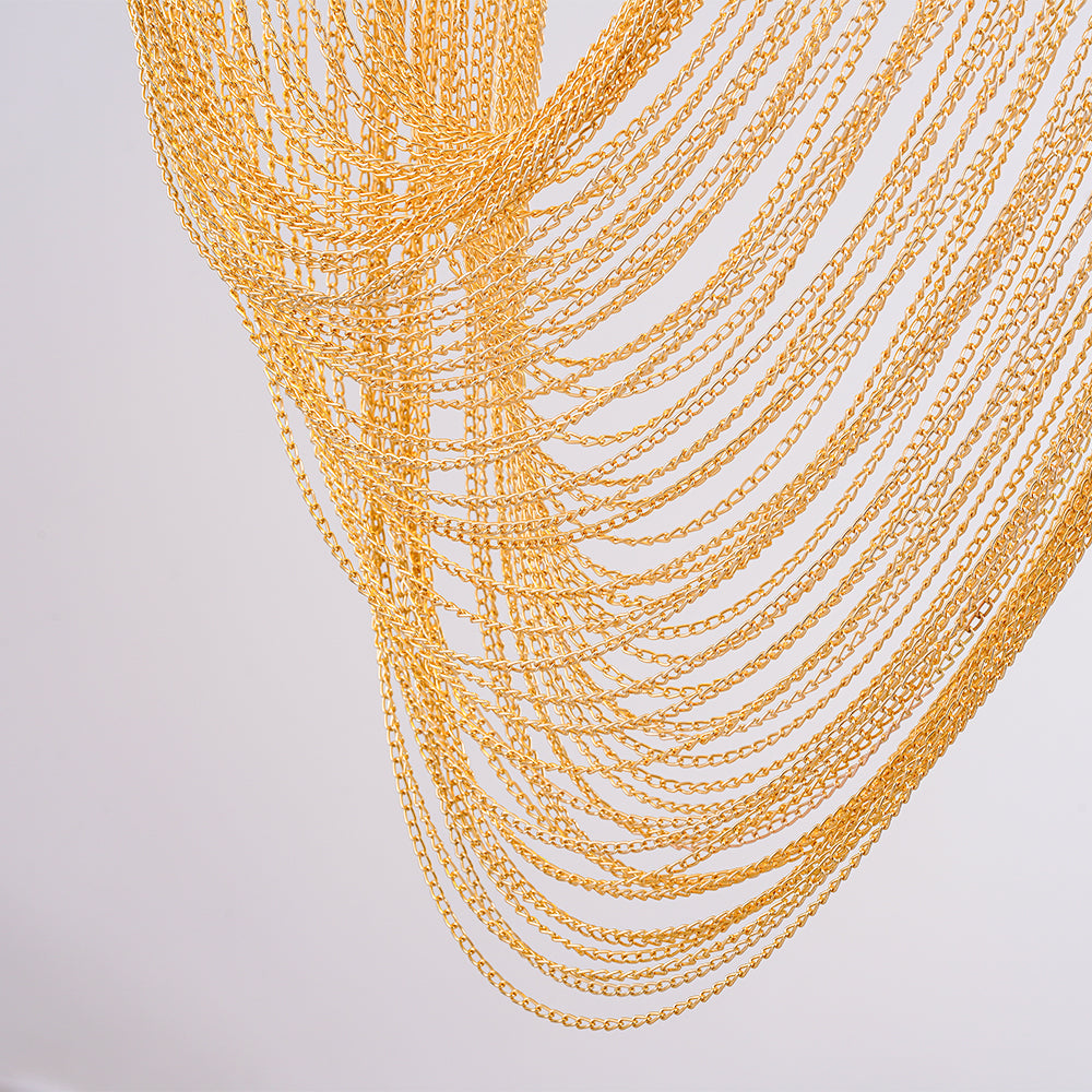 Apsht Pendant Light Copper Chain Sculptural Modern-Neutral Decor